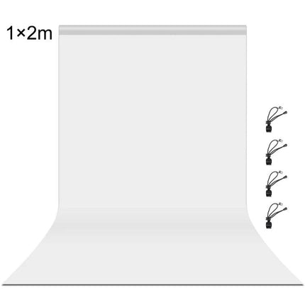 PULUZ 1m x 2m Background Cloth for Photography Studios - white wrinkle-resistant backdrop for product shots and portraits
