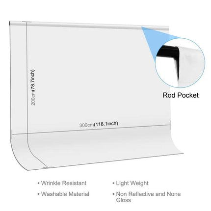 Puluz 3m x 2m Photography Background Cloth Backdrop