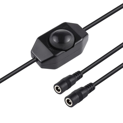 PULUZ LED Strip Light Dimmer Controller with Adjustable Knob black inline rotary dimmer with DC female connectors