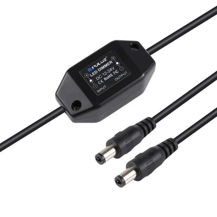 PULUZ LED Strip Light Dimmer Controller with Adjustable Knob black inline rotary knob dimmer with DC barrel connectors for LED strips