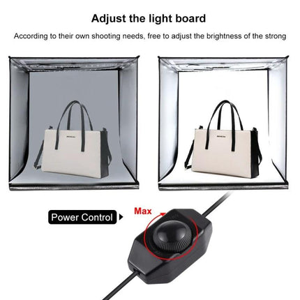 PULUZ LED Strip Light Dimmer Controller with Adjustable Knob rotary knob dimmer showing brightness adjustment for photo light box