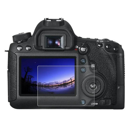 PULUZ Tempered Glass Screen Protector for Canon 6D Cameras - clear tempered glass LCD protector shown on Canon 6D rear screen