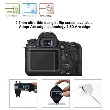 PULUZ Tempered Glass Screen Protector for Canon 6D Cameras - 0.3mm ultra-thin tempered glass protector for Canon 6D LCD with 2.5D arc edges