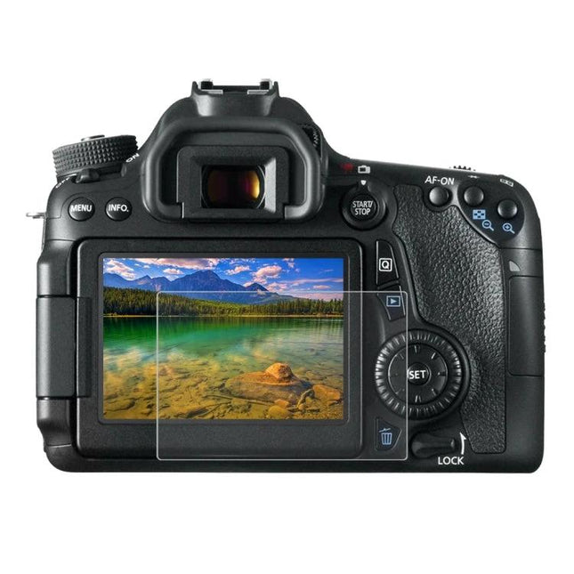 PULUZ Tempered Glass Screen Protector for Canon Cameras applied on DSLR LCD to prevent scratches and fingerprints