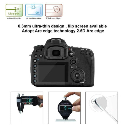 PULUZ Tempered Glass Protective Film for Digital Cameras on DSLR rear screen 0.3mm 9H 2.5D edge protects against scratches dust fingerprints