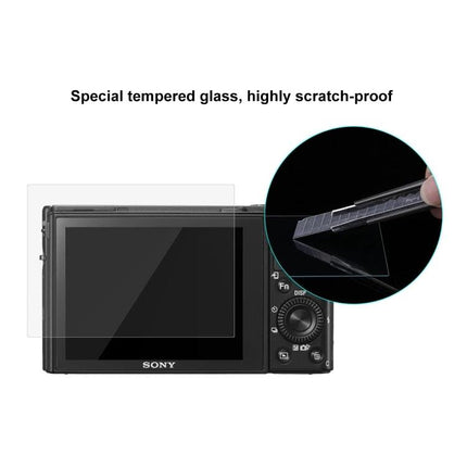 Clear Tempered Glass Screen Protector for Sony Digital Cameras protecting camera LCD from scratches and fingerprints