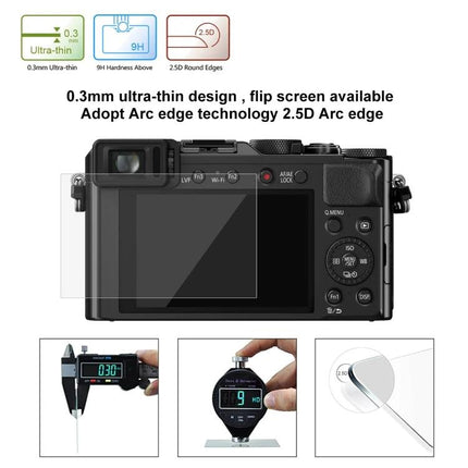 PULUZ Tempered Glass Screen Protector for Panasonic Cameras - ultra-thin 0.3mm protector on camera LCD, scratch and fingerprint resistant