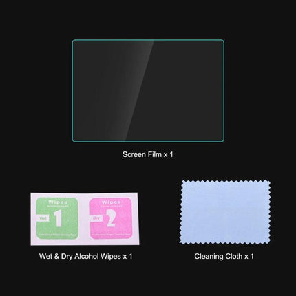 PULUZ Tempered Glass Screen Protector for Sony Alpha 7 IV Camera with cleaning cloth and wet & dry alcohol wipes kit