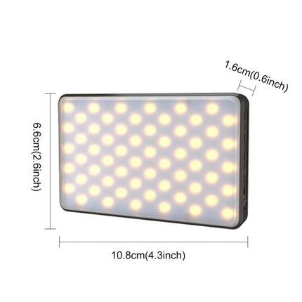 PULUZ LED Light for Daily Selfies and Beauty Routines compact portable LED panel for clearer selfies and makeup with even warm lighting