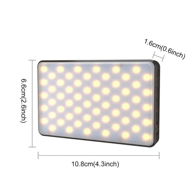 PULUZ LED Light for Daily Selfies and Beauty Routines compact portable LED panel for clearer selfies and makeup with even warm lighting