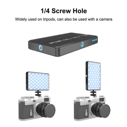 PULUZ LED Light for Daily Selfies and Beauty Routines compact LED panel with 1/4 screw hole mounted on camera for brighter selfies and makeup