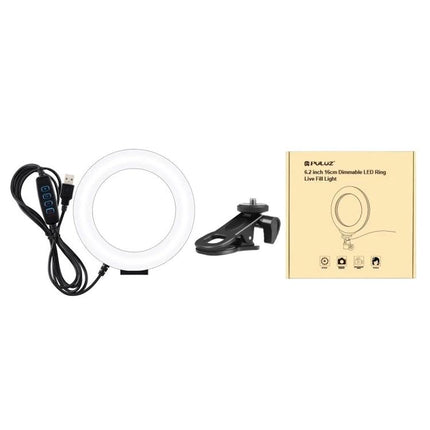 PULUZ Ring Light for Everyday Vlogging and Home Selfies compact USB dimmable ring light with clip and box for clearer home selfies