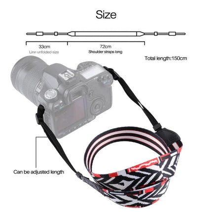 PULUZ Retro Ethnic Style Camera Neck Strap for SLR Cameras adjustable vintage ethnic patterned strap with padding, 150cm total length
