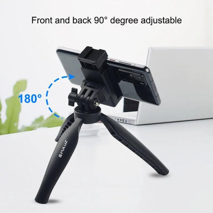 PULUZ Tripod Mount for Stable Smartphone Use on Desks holding phone on desk tripod for hands-free video calls and steady recording