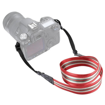 PULUZ Vintage Stripe Camera Neck Strap for SLR Cameras red striped cloth strap attached to DSLR to reduce neck strain