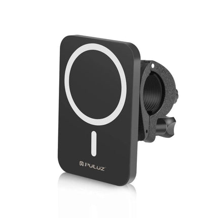 PULUZ Magnetic Charger for Daily Vlogging and Phone Use black magnetic car vent mount and wireless charger