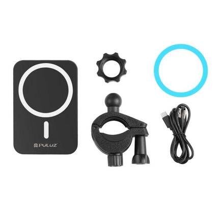 PULUZ Magnetic Charger for Daily Vlogging and Phone Use - compact magnetic wireless charger kit with vent mount, USB-C cable and adhesive ring