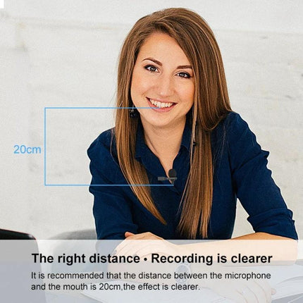 PULUZ Clip-On Lapel Mic for Everyday Video Calls and Teaching clipped to shirt 20cm ideal distance for clearer voice during online teaching and video calls