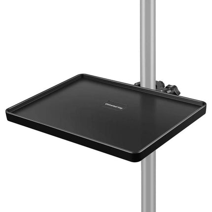 PULUZ Tray for Sound Cards on Daily Music Stands and Tripods mounted on a tripod pole, durable ABS clamp tray for stable sound card placement