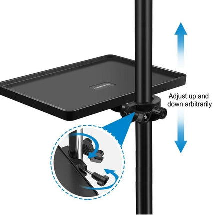 PULUZ Tray for Sound Cards on Daily Music Stands and Tripods mounted on stand with adjustable clamp and ABS tray for live streaming