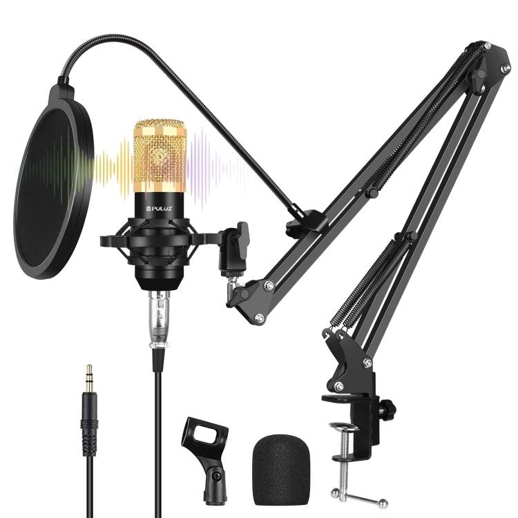 Professional USB Condenser Microphone Kit for Studio Recording with Adjustable Scissor Arm and Shock Mount