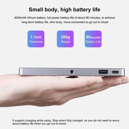 PULUZ Portable RGB LED Light for Vlogging and Photography slim metal body 1.1cm thickness 200g weight 90 minutes battery life