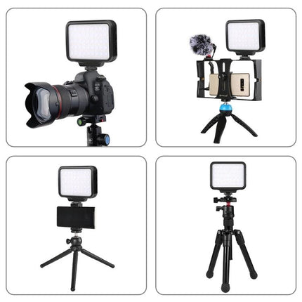 PULUZ Portable Handheld RGB LED Fill Light for Photography mounted on camera and tripod for portraits and product shooting