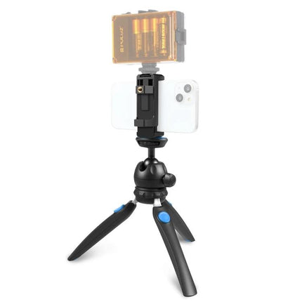 PULUZ Mini Tripod for Everyday Smartphone Video Capture – compact tabletop tripod holding smartphone for steady vlogs and social clips