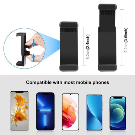 PULUZ Mini Tripod for Everyday Smartphone Video Capture - compact adjustable phone holder clip compatible with most mobile phones for steady vlogging