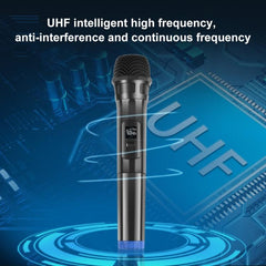 Dual UHF Wireless Dynamic Microphone System with LED Display and 3.5mm Transmitter