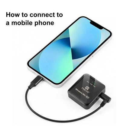 PULUZ Audio Adapter for Daily Microphone Use on the Go connected to smartphone with 3.5mm mic via 8-pin cable, compact portable adapter for podcasters