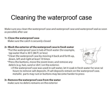 PULUZ Waterproof Case for Underwater Photography Sessions - cleaning and maintenance instructions for Sony RX100 III waterproof case