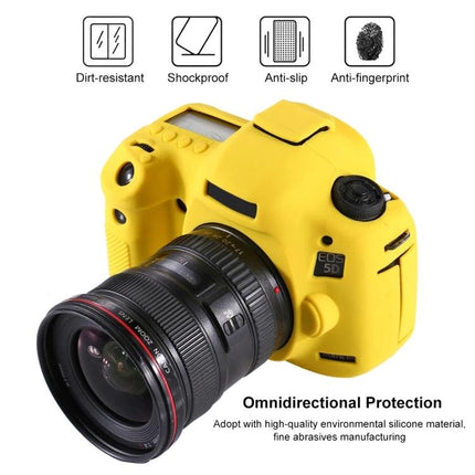 PULUZ Silicone Protective Case for Canon EOS 5D Mark III yellow silicone cover protecting camera body from scratches dust and minor impacts