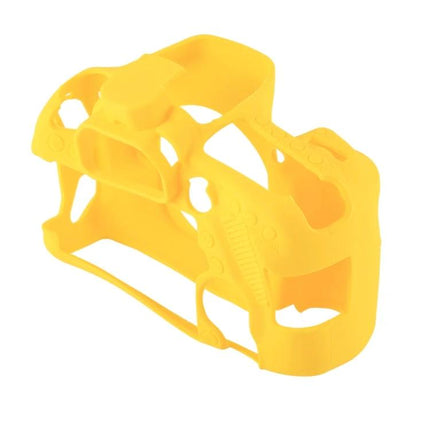 PULUZ Soft Silicone Protective Case for Canon EOS 80D Camera in bright yellow, lightweight silicone camera body cover protecting from scratches and impacts