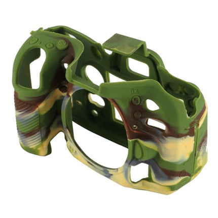 PULUZ Soft Silicone Protective Case for Nikon D7200 Cameras in camouflage green, stretchable silicone camera body cover with full button access