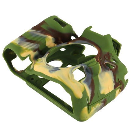 PULUZ Soft Silicone Protective Case for Nikon D7200 Cameras - green camouflage silicone body cover protecting camera while allowing full access