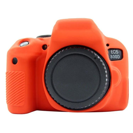 PULUZ Soft Silicone Protective Case for Canon EOS 800D Camera bright orange silicone cover on camera body protects from scratches and bumps