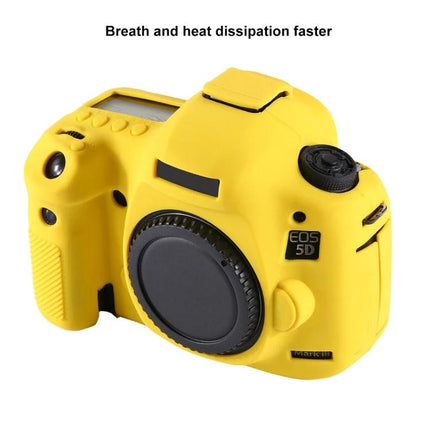 PULUZ Soft Silicone Protective Case for Canon EOS 5D Mark IV yellow silicone camera body cover protecting buttons and ports