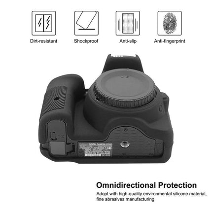 PULUZ Soft Silicone Protective Case for Nikon D5500/D5600 black silicone body cover showcasing shockproof, anti-slip, anti-fingerprint protection