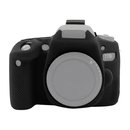 PULUZ Soft Silicone Protective Case for Canon EOS 77D Camera - black silicone full-body cover protecting camera body from scratches and dust