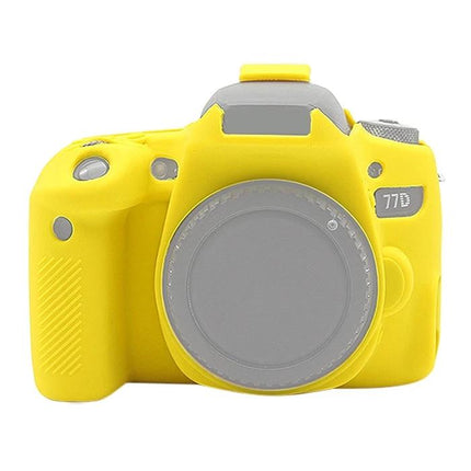 PULUZ Soft Silicone Protective Case for Canon EOS 77D Camera - bright yellow silicone cover protects against scratches dust and minor impacts