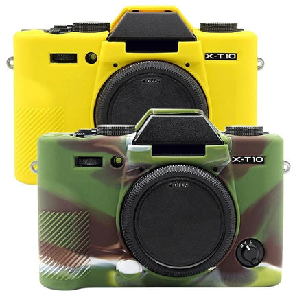 PULUZ Soft Silicone Protective Case for Fujifilm X-T20 Camera - yellow and camo silicone covers protecting Fujifilm X-T10 body