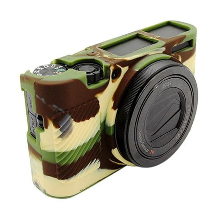 PULUZ Silicone Case to Protect Sony RX100 Cameras camo silicone protective cover for compact camera, stretchable soft-fit, access to controls