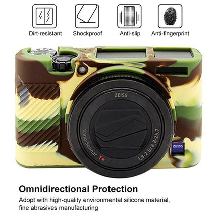 PULUZ Silicone Case to Protect Sony RX100 Cameras - camo silicone protective cover for travel, shockproof, anti-slip, anti-fingerprint