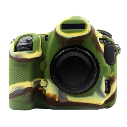 PULUZ Soft Silicone Protective Case for Nikon D850 Camera camo green silicone cover protecting buttons and body