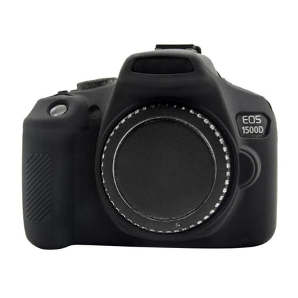 PULUZ Soft Silicone Protective Case for Canon EOS 1300D and 1500D Cameras – black silicone camera body cover protecting against scratches and dust