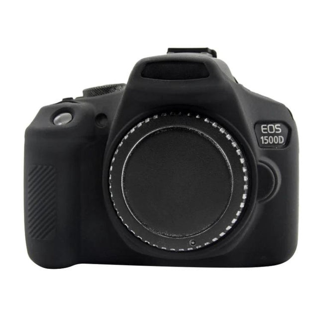 PULUZ Soft Silicone Protective Case for Canon EOS 1300D and 1500D Cameras – black silicone camera body cover protecting against scratches and dust
