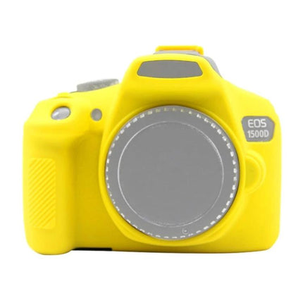 PULUZ Soft Silicone Protective Case for Canon EOS 1300D and 1500D Cameras - yellow silicone camera body cover, durable scratch and dust protection