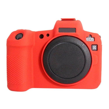 PULUZ Soft Silicone Protective Case for Canon EOS R Camera in red covering body with unobstructed buttons and grip