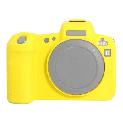 PULUZ Soft Silicone Protective Case for Canon EOS R Camera in bright yellow on mirrorless body protecting buttons and grip